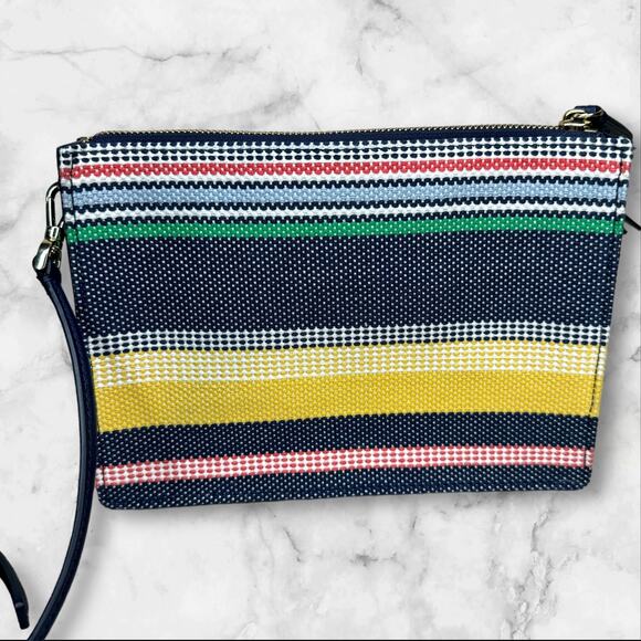Kate Spade New York Cameron Stripe Tri Color Zip Crossbody Bag NWOT - Picture 3 of 15
